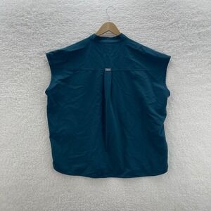 Figs Scrub Top Womens XL Blue Green Rafaela Vet Hospital Nurse Doctor Dentist